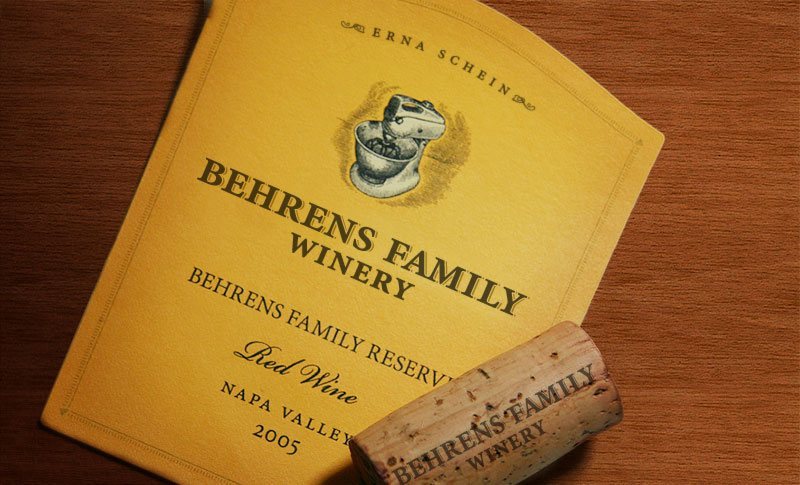 Behrens Family Winery Label Design
